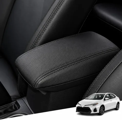 Vista 94 de Great-luck Funda de cuero para consola central, almohadilla para reposabrazos, accesorios de cubierta de caja (costuras rojas) para BMW X1 2023 2024