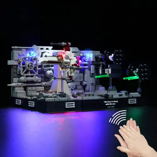 Vista 6 de Kit de luz mejorado compatible con Lego Death Star Trench Run Diorama Building Set, decoración de luces compatible con Lego 75329