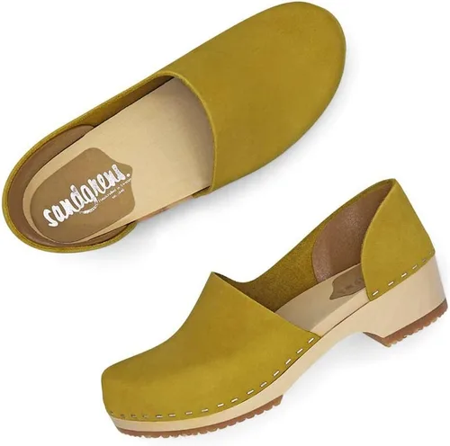 Vista 3 de Sandgrens Swedish Handmade Wooden Closed Back Clogs Brett Low Heel