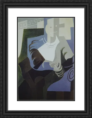 Vista 4 de ArtDirect Gris, Juan 19x24 Black Modern Framed Art Print Titled: Herlequin III Black Modern Wood Frame