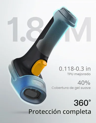 Vista 5 de Inateck Escáner de código de barras 2D, escáner de código QR inalámbrico Bluetooth con aplicación AI y SDK, duración de la batería de 180 días