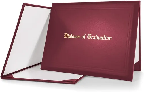 Vista 32 de GraduationMall Cubierta impresa para diploma para certificado 8.5 x 11 pulgadas, color negro, paquete de 1