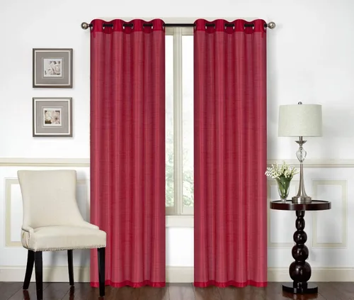 Vista 22 de All American Collection Nueva Cenefa de Cascada Doble de Seda Sintética Sólida Adjunta con Colas (55" x 32", Cenefa Beige)