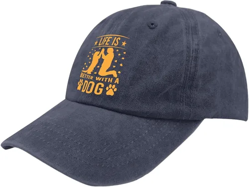 Vista 2 de Baseball Cap Life is Better with a Dog Dad Hats, Funny Baseball Cap for Men