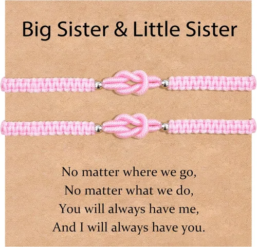 Vista 11 de Pulsera Papá Hija/Madre Hijo/Madre Hija/Abuela Nieta/Hermano Hermana Pulsera Promesa Meñique Juego Relación Amistad Pulseras Regalos de Navidad