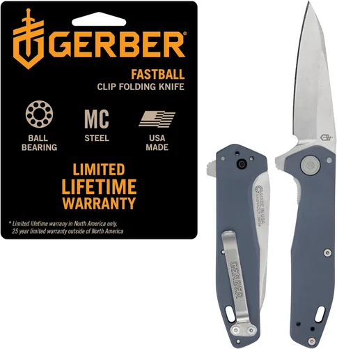 Vista 14 de Gerber Gear Fastball - Cuchillo plegable delgado y ligero con liberación de bloqueo, cuchillo de bolsillo con clip de 3 posiciones, equipo EDC, 3