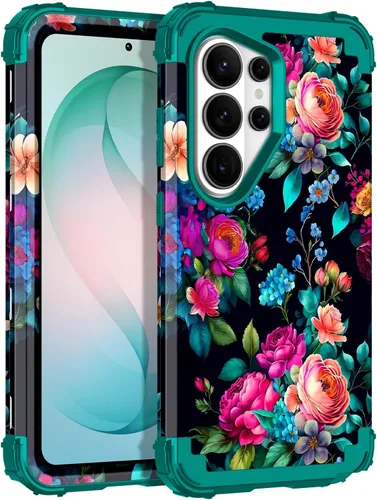 Vista 22 de Rancase para Galaxy S25, Funda de tres capas, protección resistente a los golpes, paraguas de plástico duro + funda protectora de goma de silicona
