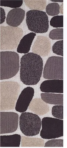 Vista 10 de Ramanta Home Alfombra de baño de algodón puro con piedra de guijarro, color beige gris, súper suave, antideslizante, absorbente, para baño, cocina