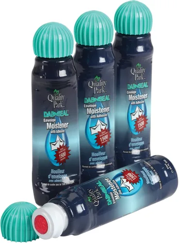 Vista 2 de Quality Park - Humedecedor de sobres Dab-N-Seal con adhesivo, botella de 50 ml (1.7 onzas), 4 paquetes (46071)