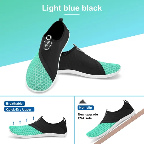 Vista 3 de Fires Zapatos de agua para mujeres y hombres de secado rápido calcetines de agua descalzos transpirables para senderismo natación playa surf yoga