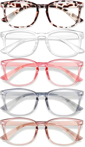 Vista 35 de Lentes de luz azul para mujeres y hombres 99% de bloqueo de luz azul para computadora, juegos, televisión, pantalla de teléfono, marco cuadrado