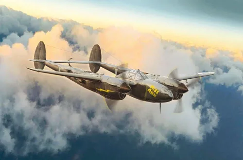 Vista 2 de Italeri 1446 P-38J Lightning 1:72 Kit de modelo de plástico a escala 1:72