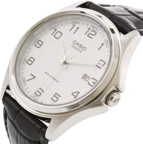 Vista 2 de Casio MTP1183E Reloj analógico resistente al agua con fecha, Blanco, Reloj de cuarzo