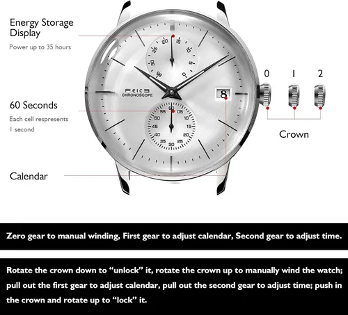 Vista 4 de FEICE Automatic Waches for Men Bauhaus Analog Mechanical Mens Watch Casual Waterproof Anti Shock Dress Watch Stainless Unique Gifts FM212 Watch.