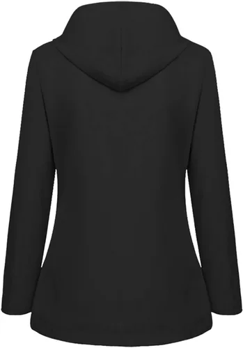 Vista 2 de Tcremisa Chubasqueros impermeables para mujer, chaqueta impermeable de manga larga, rompevientos ligera para exteriores