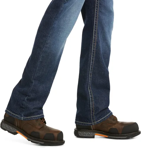 Vista 4 de Ariat FR M5 Slim DuraStretch - Jeans apilables de pierna recta, mezclilla para hombre, Azul