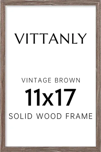 Vista 165 de Vittanly - Marco de fotos de 4 x 6 pulgadas de madera maciza con plexiglás, incluye paspartú de 3,5 x 5, para colgar en la pared o poner sobre una