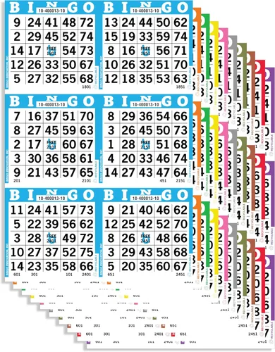 Vista 6 de Libros de bingo – 1 cara, 10 páginas cada uno, 100 libros de juegos desechables – Hojas de papel reciclable para marcador para personas mayores