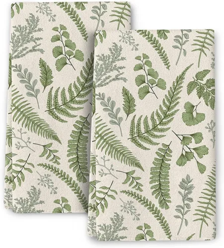 Vista 7 de Juego de 2 toallas de cocina modernas de mediados de siglo, toallas de mano absorbentes, paños de cocina retro para cocinar, hornear, baño, granja