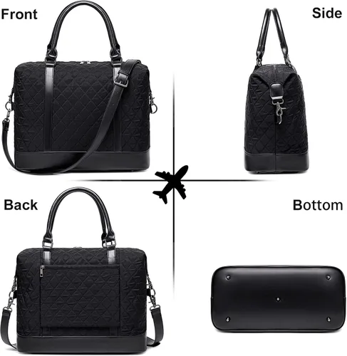 Vista 42 de BLUBOON Bolsas de viaje con cremallera, bolsa de lona para mujer, bolsa de fin de semana para mujer, bolsa de lona para llevar en la bolsa de lona