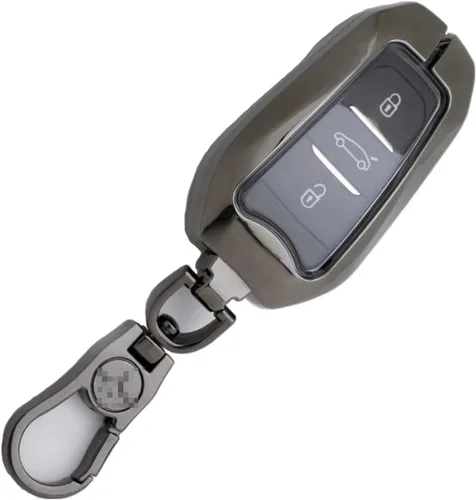 Vista 3 de RASFFAQ Funda para llavero de coche inteligente de aleación de zinc compatible con Peugeot 208 308 508 3008 5008 Citroen C4 Picasso DS3 DS4 DS5 DS6