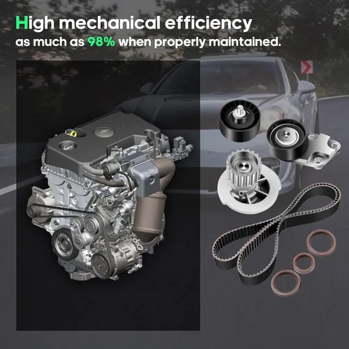 Vista 4 de Scitoo Kit de bomba de agua con correa dentada para Chevrolet AVEO5 1.6L DOHC L4 16V TBK335 TS26335 Complete water pump kit 2004-2011 for