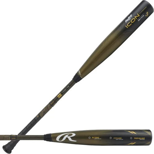 Vista 8 de Rawlings Bate de béisbol ICON BBBCOR -3 Drop 2 Pc. compuesto