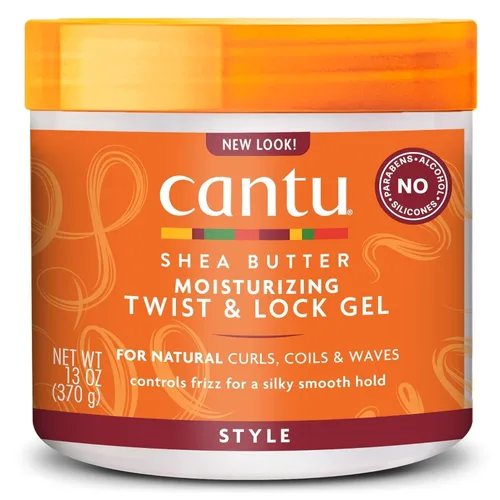 Vista 2 de Cantu Gel hidratante Twist & Lock de 13 onzas y gel extra Hold Edge Stay de 2.25 onzas