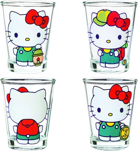 Vista 31 de Silver Buffalo Disney Una película Goofy - Juego de 4 mini vasos con personajes de Goofy, Max Goof, Roxanne y Bobby Zimuruski, 1.5 onzas