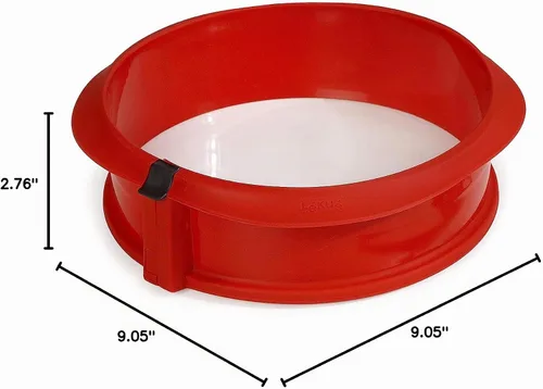 Vista 7 de Lekue Molde desmontable de 9 pulgadas con placa de cerámica, color rojo