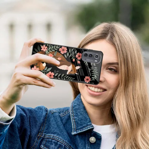 Vista 215 de Funda para Motorola Moto Edge 2022, cubierta trasera de vidrio templado con protector de pantalla, funda protectora a prueba de golpes para Motorola