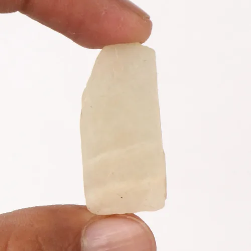 Vista 2 de GEMHUB Cristal curativo de piedra lunar sin tratar con certificado de 89.7 quilates, blanco natural, crudo y crudo para yoga, meditación y trabajo