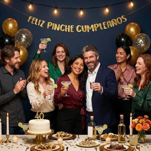 Vista 8 de Cartel de Feliz Pinche Cumpleaños con purpurina dorada preencordada, decoraciones divertidas de cumpleaños para hombres y mujeres, suministros