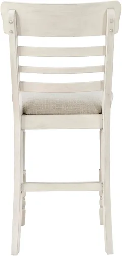 Vista 7 de Lexicon Héloïse - Silla de altura de mostrador (juego de 2), color blanco antiguo