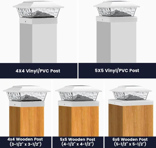 Vista 5 de SIEDiNLAR - Luces solares para poste para exteriores, 4 modos, paquete de 6 Blanco
