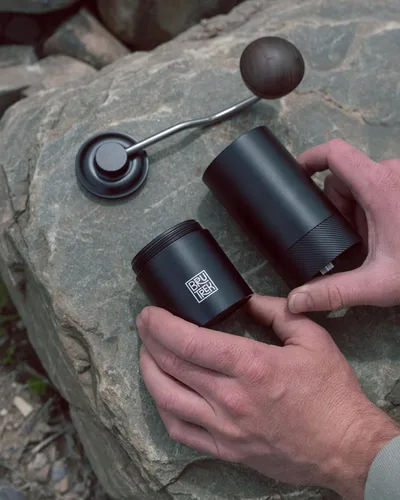 Vista 4 de BruTrek® by Planetary Design - Molinillo de mano de café para campamento, molinillo de café duradero de acero inoxidable, ajustes