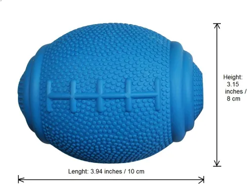 Vista 2 de Tricky Treat Rugby Ball - Dispensador de golosinas para perros, impresionante alivio de ansiedad y aburrimiento, diversión y juguete básico