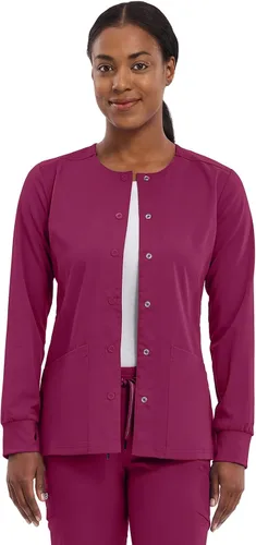 Vista 18 de Healing Hands Chaqueta médica con cierre de presión frontal para mujer Daisy 2-Way Stretch Uniform 5063 4 Pockets, 2-way Stretch Fabric, All-day
