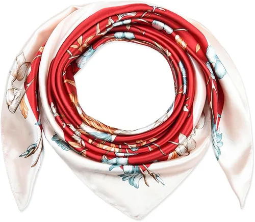 Vista 120 de corciova - Bufanda cuadrada grande para mujer, diadema sedosa para cabello rizado, lazo para dormir por la noche, bandana a la moda, 35 x 35