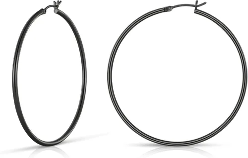Vista 35 de Aretes de aro de oro para mujer chapados en oro real de 14 quilates con poste de plata de ley 925 Dorado