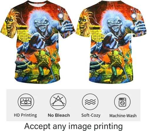 Vista 3 de Camiseta divertida con diseño de calavera