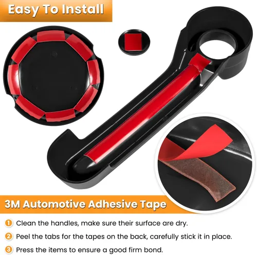 Vista 5 de E-cowlboy Insertos de cubierta de manija de puerta + cubierta de compuerta trasera + protector de rebaje para Jeep Wrangler JK JKU Sports Sahara