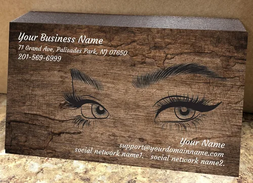 Vista 14 de Tarjetas de visita personalizadas, impresión a todo color de 2 caras, para pestañas, uñas y salón de belleza, 16 puntos (papel grueso de 350 gsm)