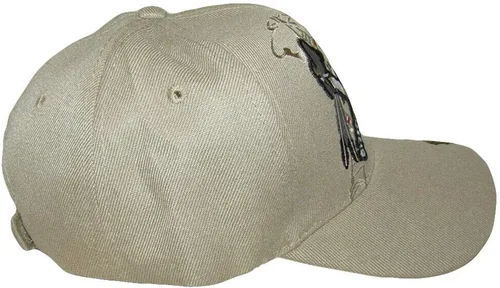 Vista 4 de K's Novelties - Gorra bordada, diseño indio, color caqui