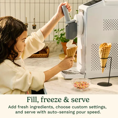 Vista 4 de Cuisinart Máquina para Hacer Slushies y Helado Suave 6 en 1, Máquina para Hacer Helados Hace Helado Suave, Granizados, Sorbetes y Más, Tecnología