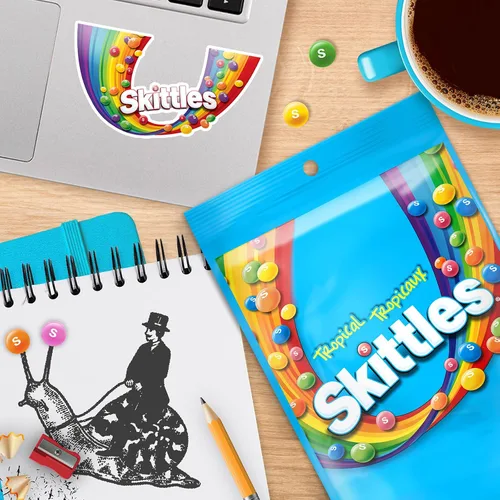 Vista 8 de Skittles Tropical, Mega Pack, 11.28oz/320gm