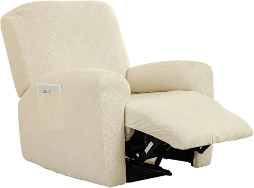 Vista 9 de KRFOONN Fundas elásticas para sillón reclinable con estampado, fundas para sillas reclinables de 4 piezas, fundas para sillón reclinable Lazy Boy