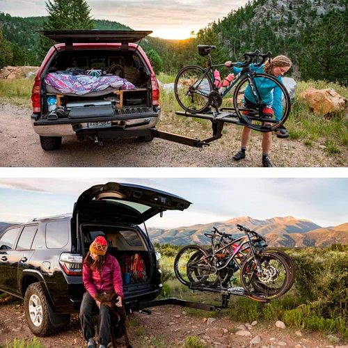 Vista 6 de KUAT Pivot V2 Portabicicletas con oscilación Resistente Ajustable de 90 y 120 grados para transportar bicicletas con extensor de enganche de 5 cm
