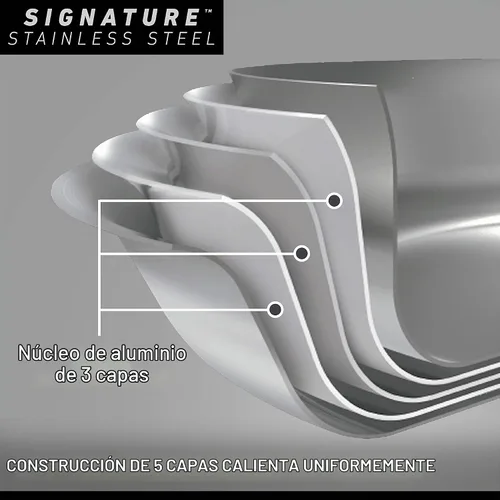 Vista 2 de Calphalon Juego de 10 unidades de cocina, antiadherentes, anodizadas, resistentes., Plateado