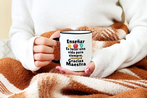 Vista 5 de Casitika Regalos para Maestras Agradecimiento. Regalos para profesores en español. Taza de café Dia Del Maestro En Español de 11 Oz Regalo Para